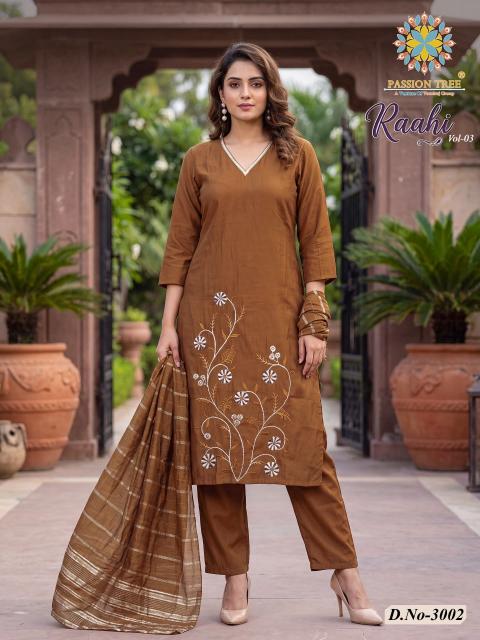 Passion tree raahi vol-3 daily wear silk kurtis wholesale